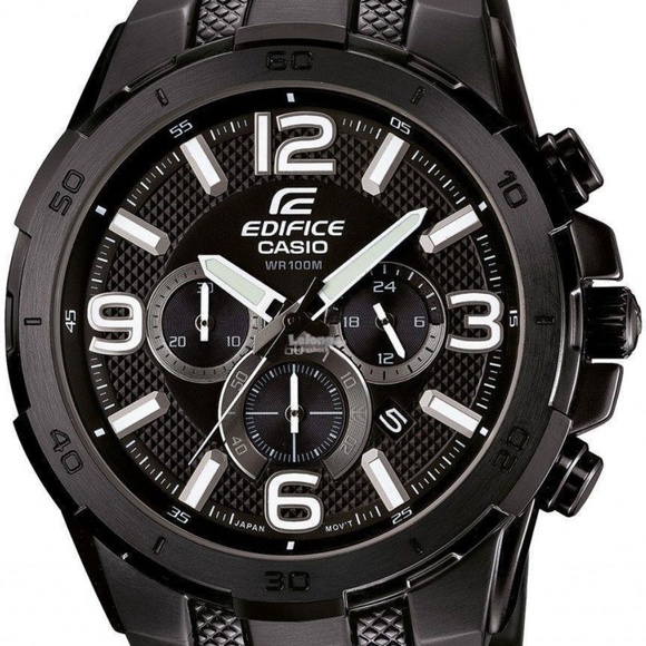 Casio Edifice Men\'s Black Stainless Steel